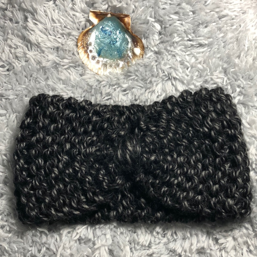 Handmade knit ear warmer/ wrap